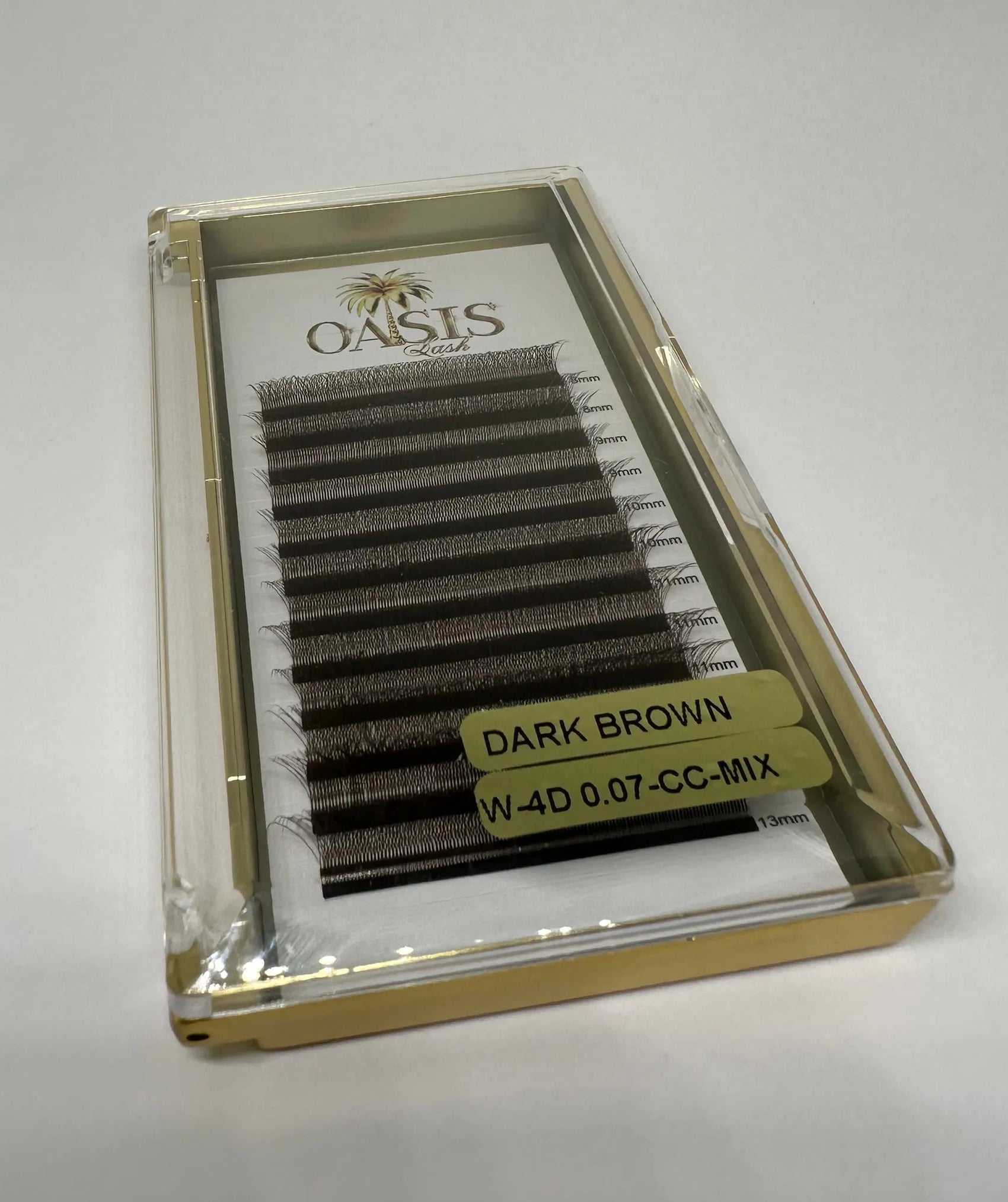 Extensii gene Premade 4D W Dark Brown 0.07 Mix 8-13 mm