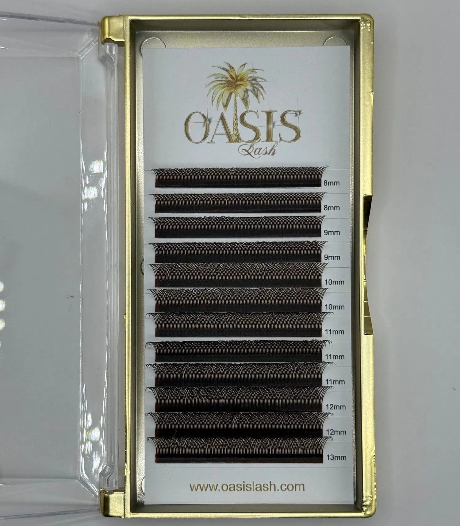 Extensii gene Premade 2D YY Dark Brown CC 0.07 mm