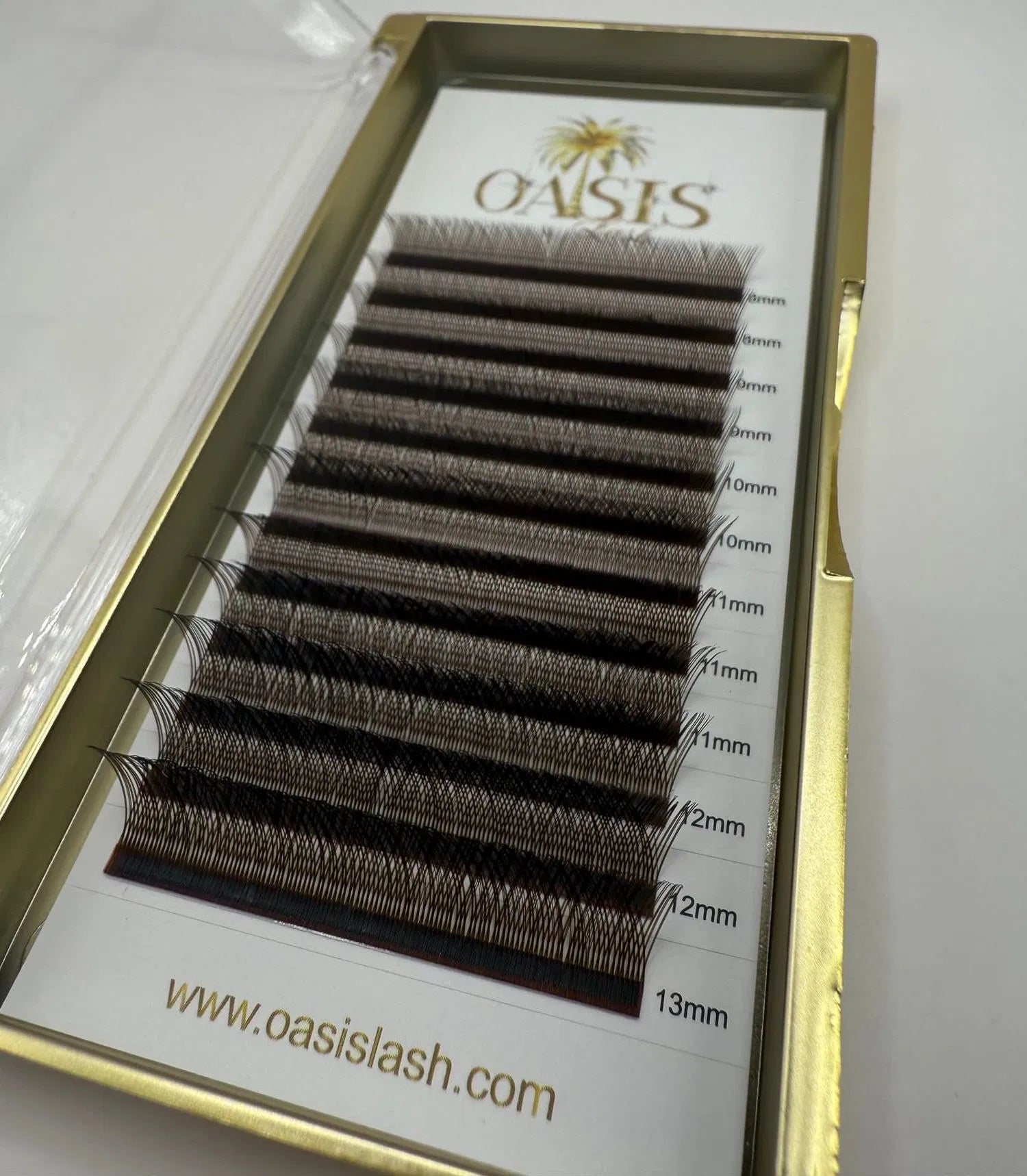 Extensii gene Premade 2D YY Dark Brown CC 0.07 mm