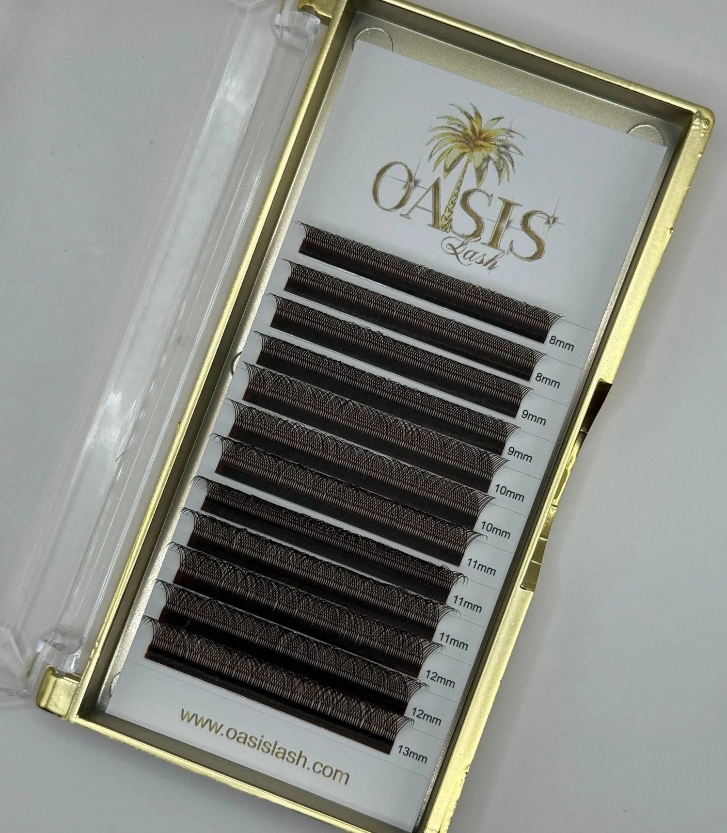 Extensii gene Premade 2D YY Dark Brown CC 0.07 mm