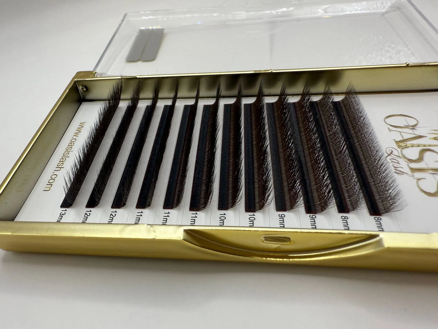 Extensii gene Premade 4D W Dark Brown 0.07 Mix 8-13 mm