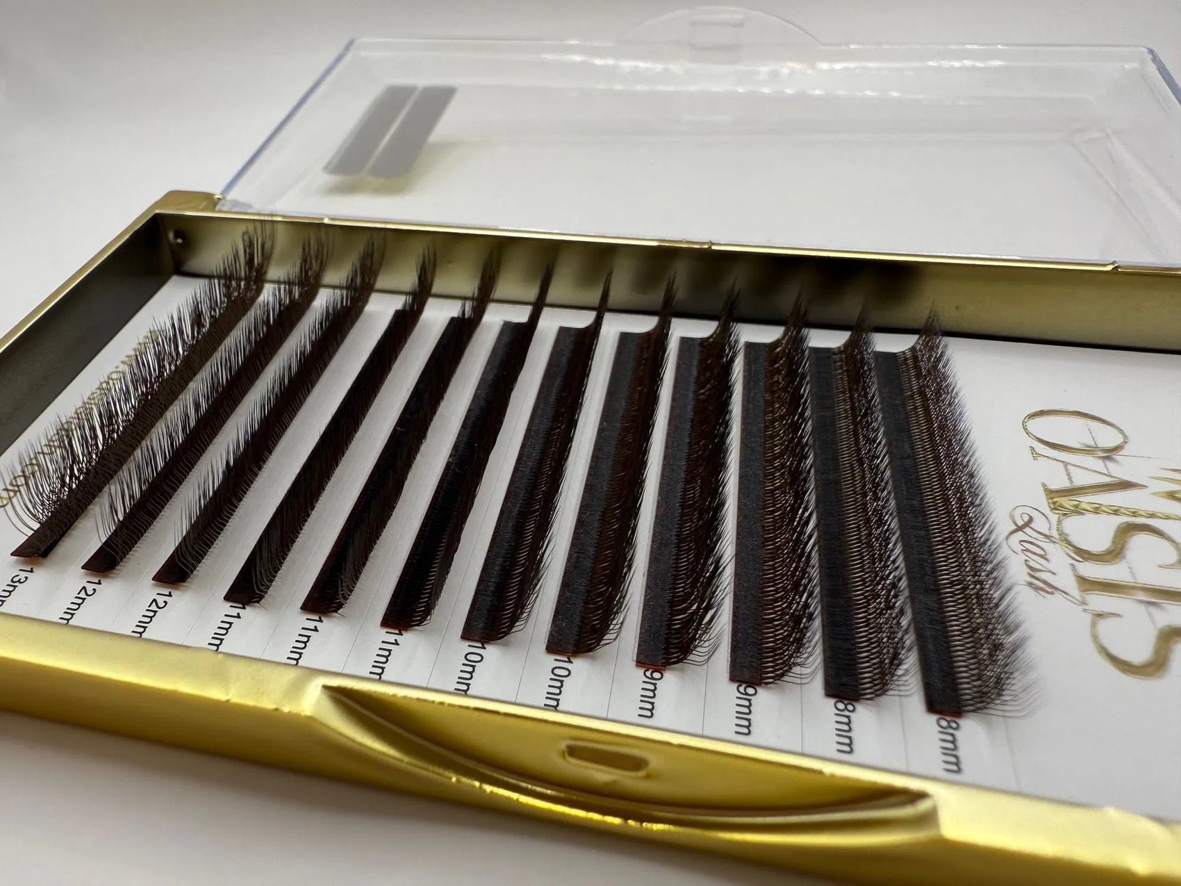 Extensii gene Premade 5D W Dark Brown 0.07 Mix 8-13 mm