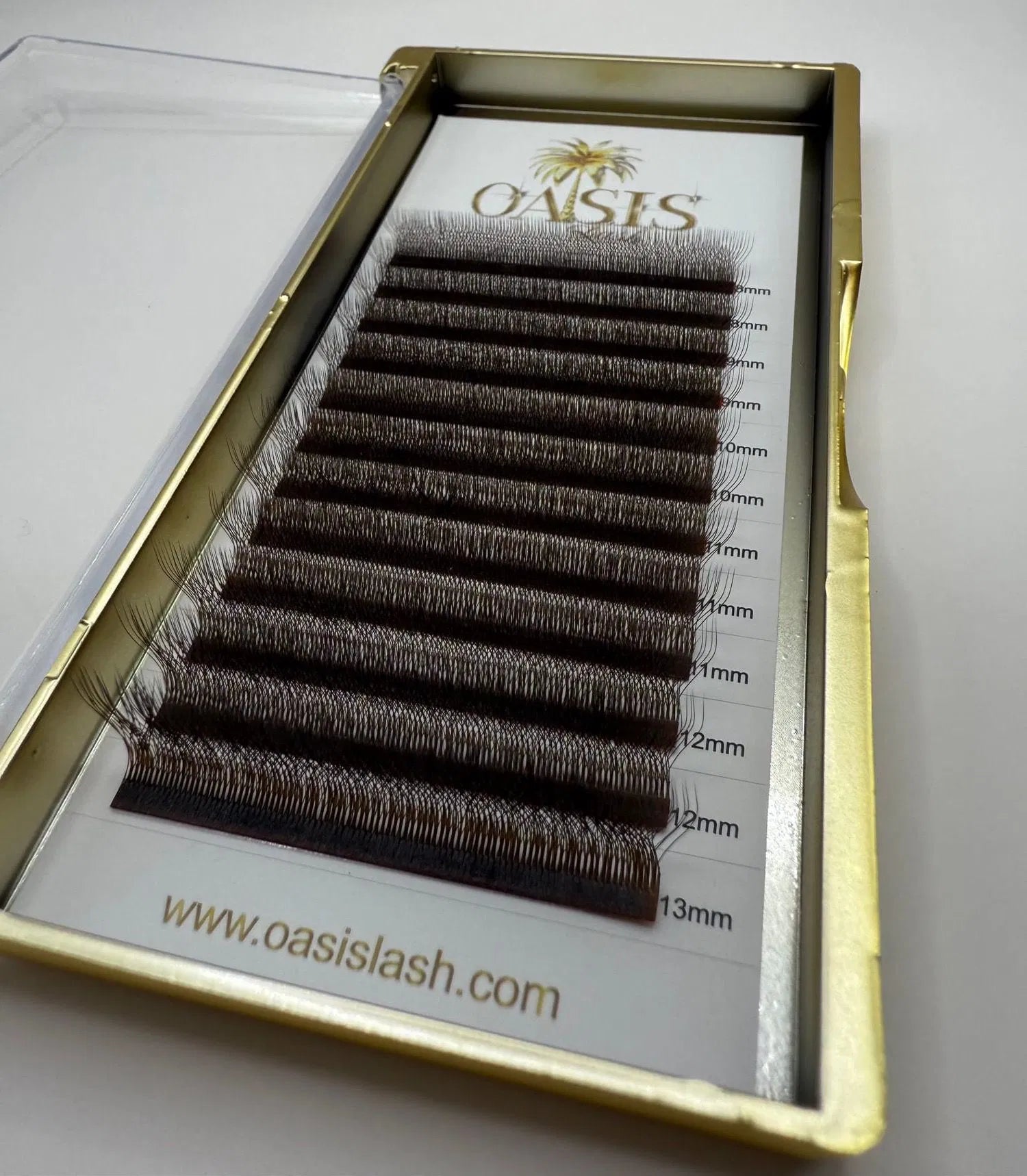 Extensii gene Premade 5D W Dark Brown 0.07 Mix 8-13 mm