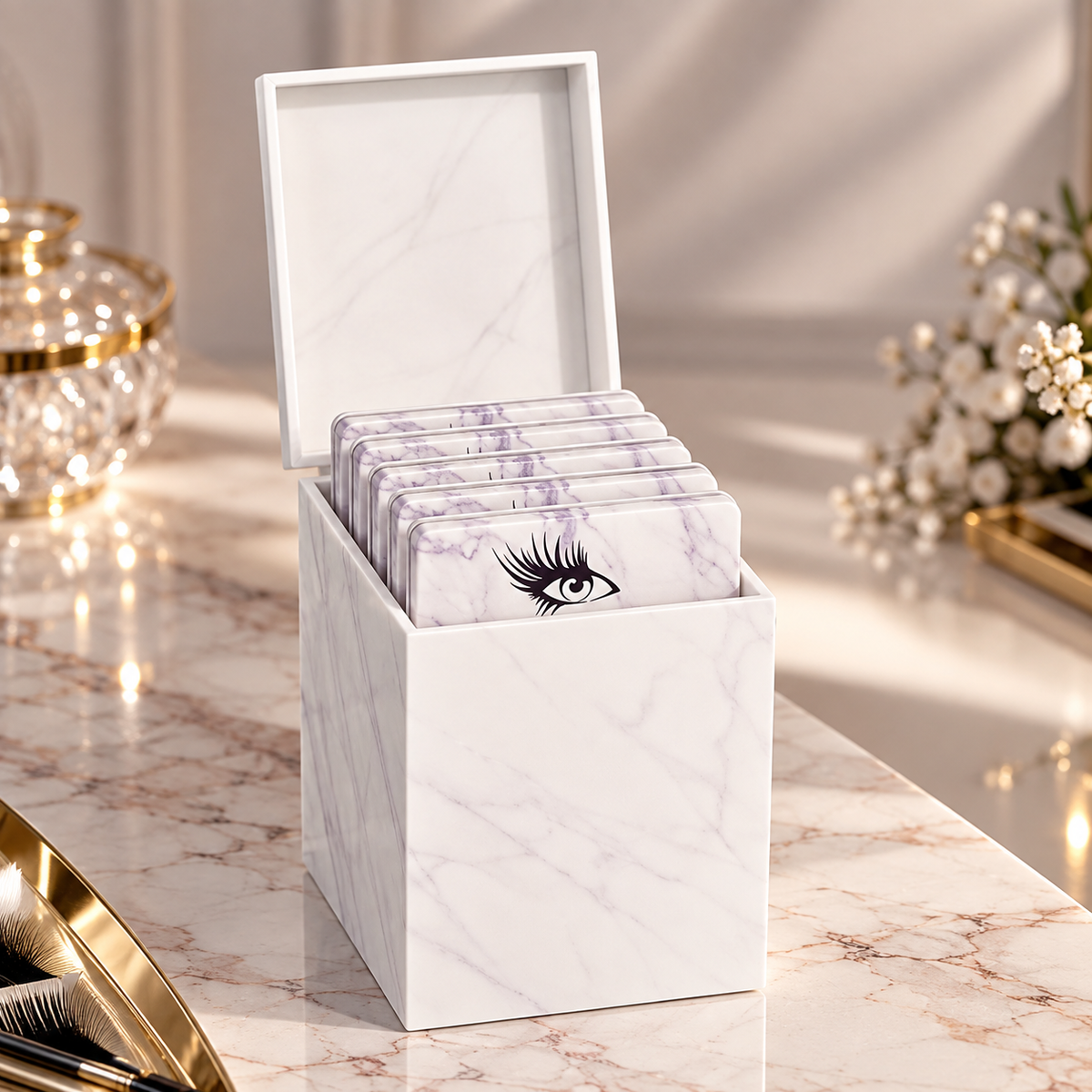 Lash Box with 5 Trays – Eyelash Extension Organizer