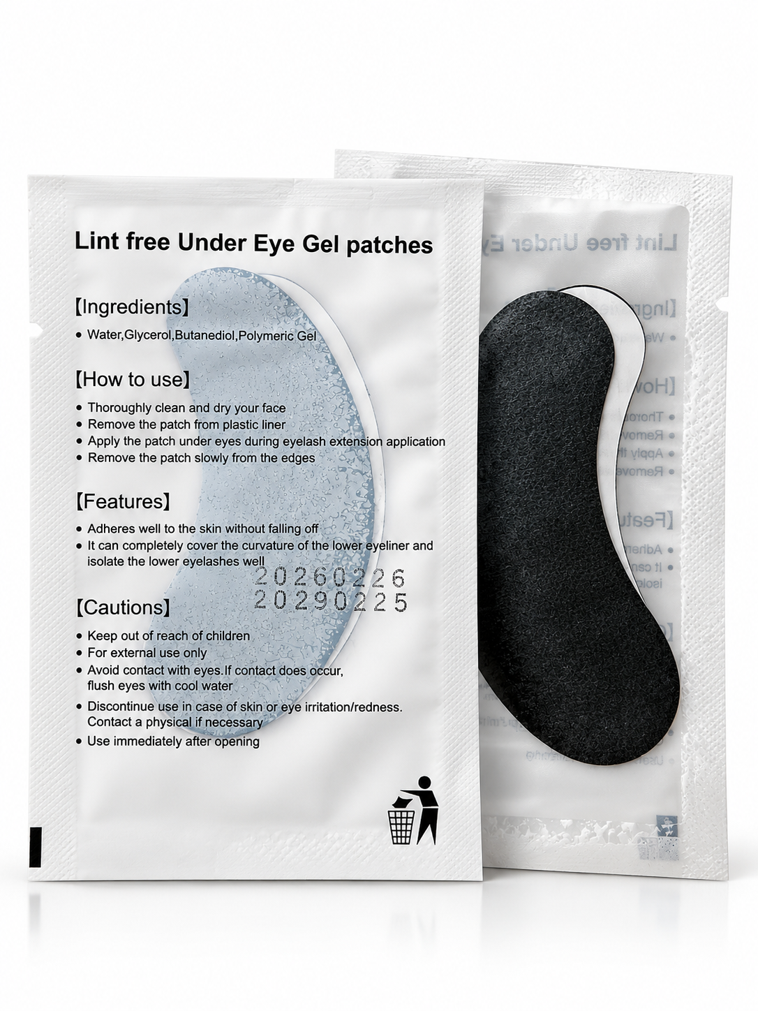 Black UV Eyepatches for Eyelash Extensions