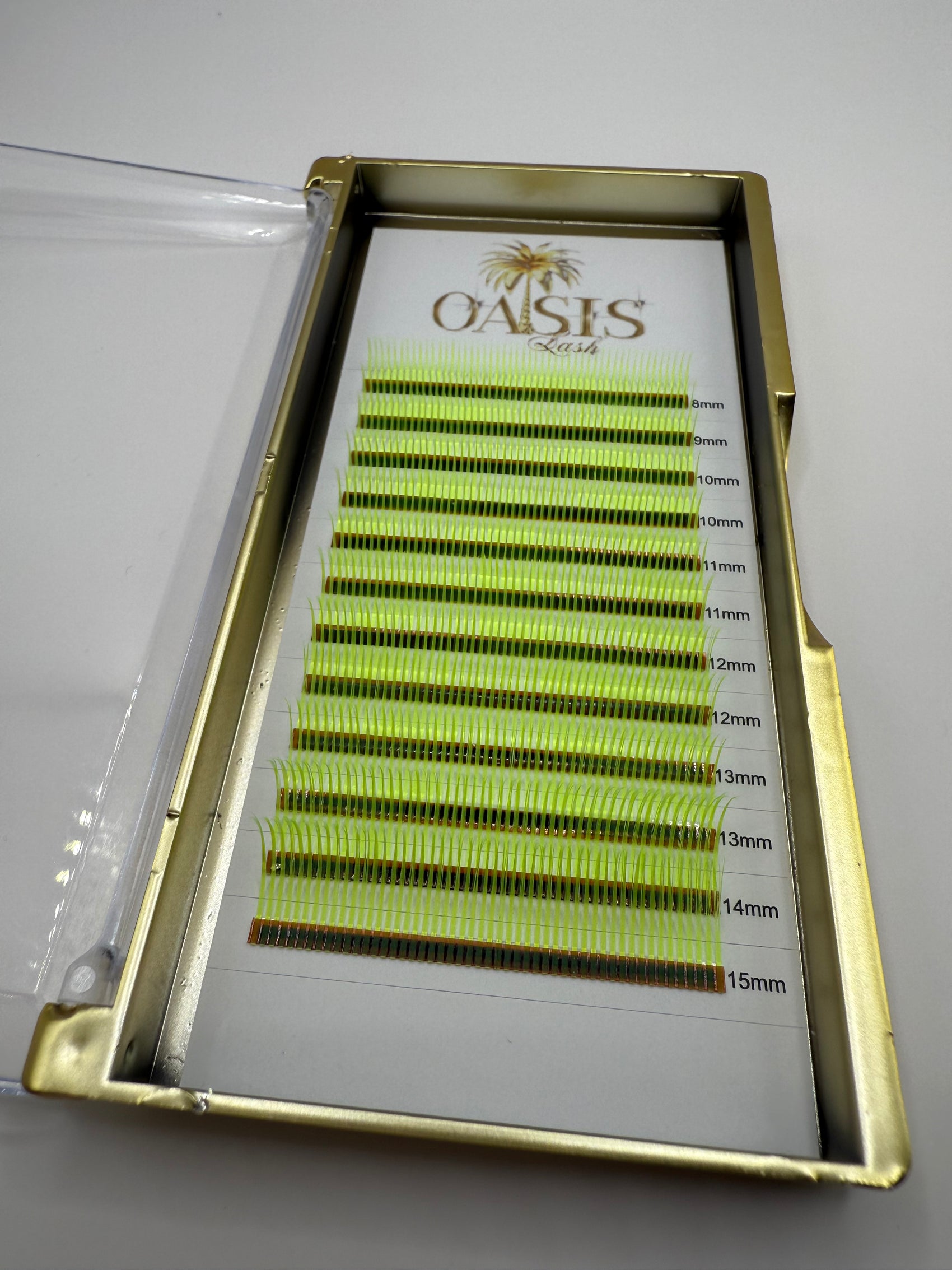 Extensii gene Raze Galben Fluorescent mix 8-15mm